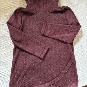 NWOT Lands End Women's Maroon Chevron Sweater - super soft size small